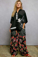 POL Mix N Match Patched Button Down Top in Black