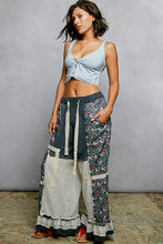 Load image into Gallery viewer, POL Mixed Patchwork Pants in Navy
