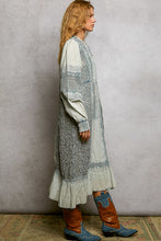 Load image into Gallery viewer, POL Patchwork Pintuck Maxi Dress in Denim Blue

