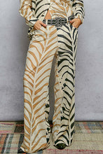 Load image into Gallery viewer, POL Contrasting Animal Print Pants in Cream Zebra Multi
