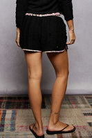 POL Lace Shorts with Star Patches in Black