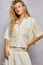 Load image into Gallery viewer, POL OVERSIZED Cropped Top in Natural
