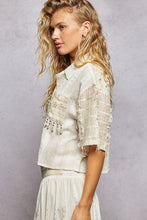 Load image into Gallery viewer, POL OVERSIZED Cropped Top in Natural
