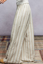 Load image into Gallery viewer, POL Linen Blend Contrasting Stripe Pants in Natural Multi
