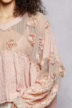 Load image into Gallery viewer, POL Vintage Bloom Lace Appliqué Top in Strawberry Yogurt

