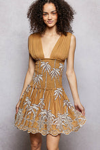 Load image into Gallery viewer, POL Palm Tree Printed Dress in Mocha
