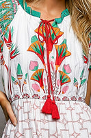 POL Mixed Print Midi Dress in Ivory Multi