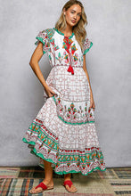 Load image into Gallery viewer, POL Mixed Print Midi Dress in Ivory Multi
