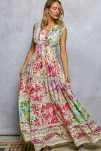 Load image into Gallery viewer, POL Smocked Floral Maxi Dress in Cream Multi

