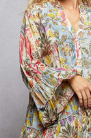 POL Mixed Floral Print High Low Dress in Cream Multi ON ORDER