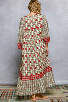 POL Printed Maxi Dress in Cream Multi