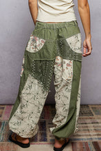 Load image into Gallery viewer, POL Mixed Patchwork Joggers in Olive
