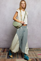 POL Crossbody Quilted Bag in Pistachio and Blue Multi ON ORDER