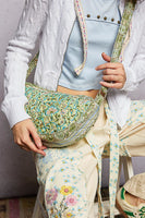 POL Crossbody Quilted Bag in Pistachio and Blue Multi ON ORDER