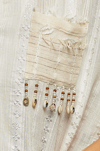 POL OVERSIZED Cropped Top in Natural
