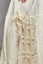Load image into Gallery viewer, POL Mixed Fabric and Textured Pants in Natural ON ORDER
