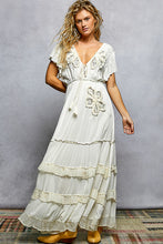 Load image into Gallery viewer, POL Patched and Embroidery Detailed Maxi Dress in Ivory
