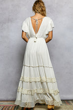 Load image into Gallery viewer, POL Patched and Embroidery Detailed Maxi Dress in Ivory
