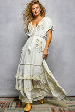 Load image into Gallery viewer, POL Patched and Embroidery Detailed Maxi Dress in Ivory

