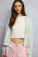 POL Soft Hooded Jacket in Mint