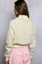 Load image into Gallery viewer, POL CROPPED Woven Textured Jacket with Sequin Details in Natural

