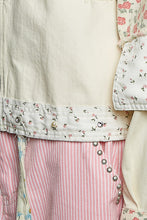 Load image into Gallery viewer, POL Mixed Print and Crochet Detailed Jacket in Oatmeal Multi
