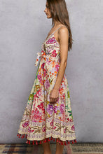 Load image into Gallery viewer, POL Mixed Print and Tassel Detail Midi Dress in Cream Multi

