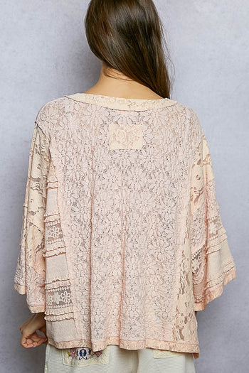 POL Textured Top in Pale Pink ON ORDER