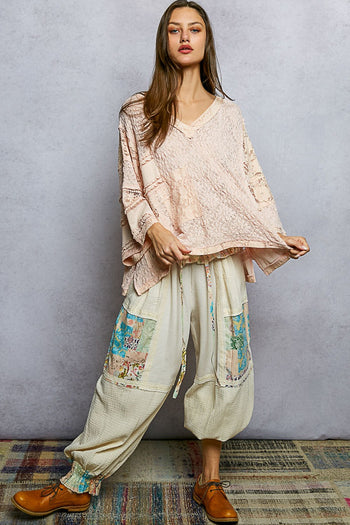 POL Textured Top in Pale Pink ON ORDER