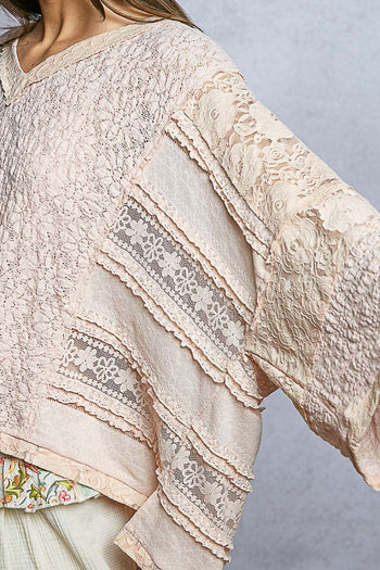 POL Textured Top in Pale Pink ON ORDER