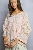 POL Textured Top in Pale Pink ON ORDER