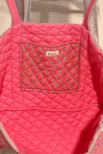 Load image into Gallery viewer, POL Quilted Floral Tote Bag in Pink/Yellow Multi
