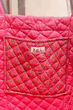 Load image into Gallery viewer, POL Quilted Floral Tote Bag in Pink/Yellow Multi
