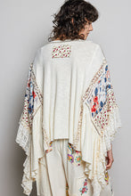 Load image into Gallery viewer, POL OVERSIZED Mixed Poncho Style Top in Natural
