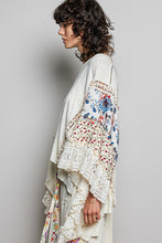 Load image into Gallery viewer, POL OVERSIZED Mixed Poncho Style Top in Natural
