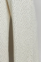 POL Textured Knit Floral Print Pants in Cream Floral