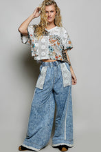 Load image into Gallery viewer, POL Lace and Mixed Floral Patchwork Top in Ivory Multi
