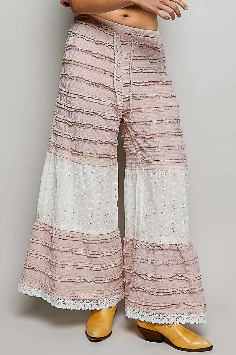 POL Lace Pants in Soft Pink – June Adel