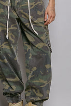 Load image into Gallery viewer, POL Twill Camo Joggers in Olive Camo
