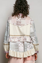 Load image into Gallery viewer, POL Mixed Prints and Ruffle Detailed Top in Cream/Red Multi
