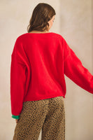 LovLov MERRY CHRISTMAS Knit Sweater in Red