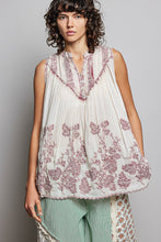 Load image into Gallery viewer, POL Washed Embroidered Pintuck Tank in Blush
