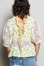 Load image into Gallery viewer, POL Floral Print Gauze Top in Yellow Floral
