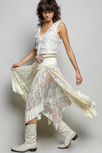 Load image into Gallery viewer, POL Layered Lace Skirt in Cream Mix
