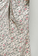 POL Floral Print Pants with Studded Details in Cream Floral