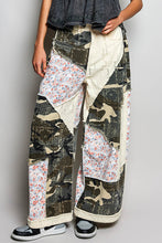 Load image into Gallery viewer, POL Twill Mixed Patchwork Pants in Camo Multi
