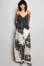 Load image into Gallery viewer, POL Twill Mixed Patchwork Pants in Camo Multi
