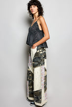 Load image into Gallery viewer, POL Twill Mixed Patchwork Pants in Camo Multi
