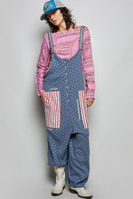 Load image into Gallery viewer, POL OVERSIZED Jogger Overalls in Indigo Multi
