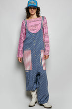 Load image into Gallery viewer, POL OVERSIZED Jogger Overalls in Indigo Multi
